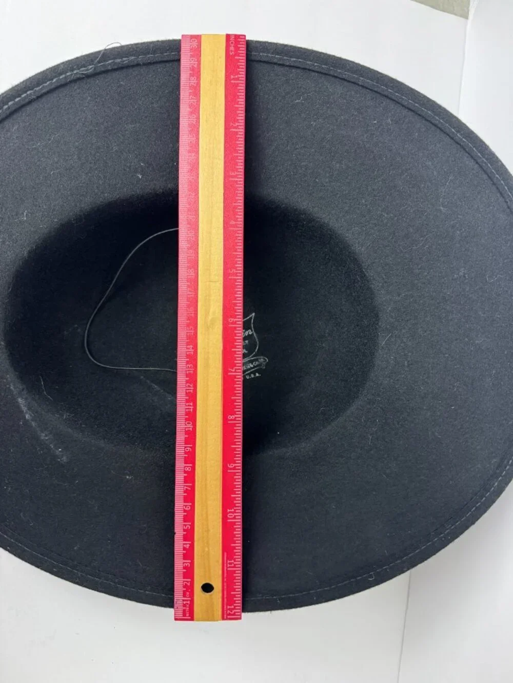Vintage Wool Felt Spoon Hat Veil Band Bow One Size Made in USA
